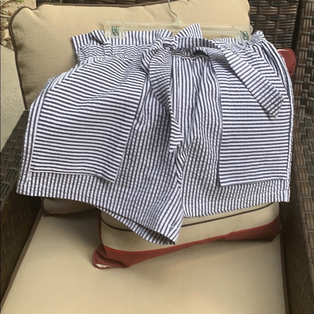 Stripped Black and White Shorts